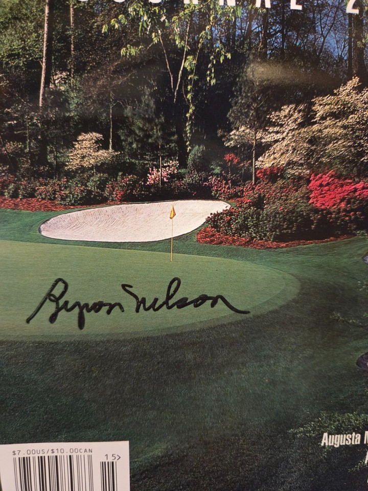 Byron Nelson hand signed original 2001 Augusta National Masters PROGRAM ...