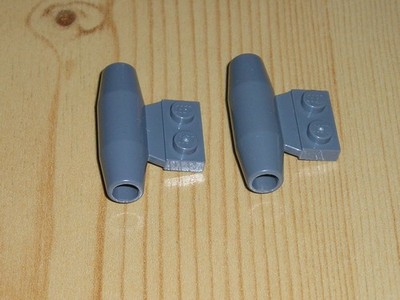Lego 2x Motor Düse Engine mit 1 x 2 Seitenplatte 3475b 98302  dunkelgrau ( K 3 )