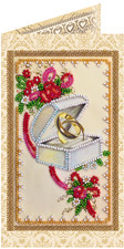 Embroidery Postcard Kit HAPPY WEDDING 7 Craft Gift Set