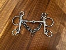 Slow Twist Pelham Bit ~5 1/4” With Curb Chain