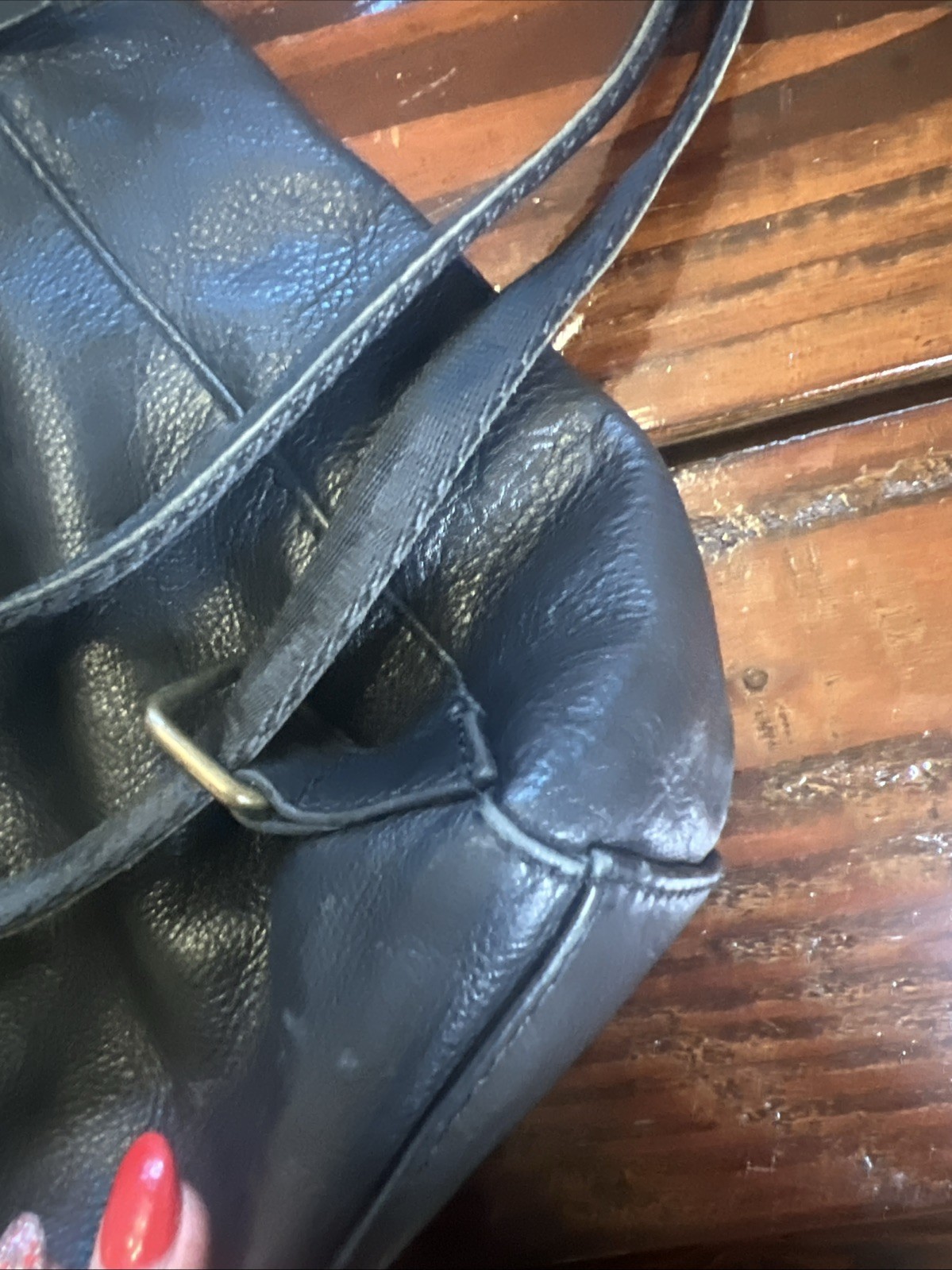 American Leather Co Genuine Super Soft Leather Backpack Black