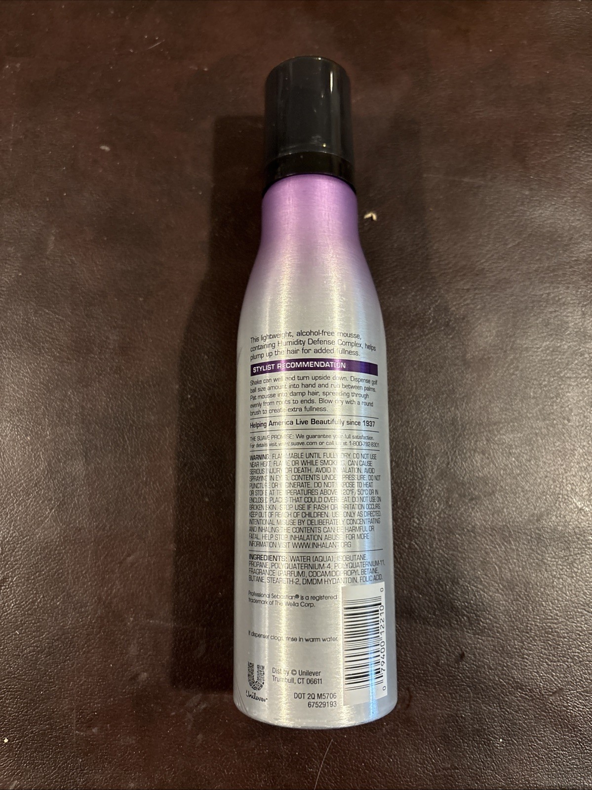 Suave Level 4 Firm Control 24 Hour Hold Boosting Mousse Zero Crunch One Bottle