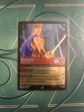 Disney Lorcana Whispers in the Well - Hercules - Mighty Leader 118/204 Cold Foil