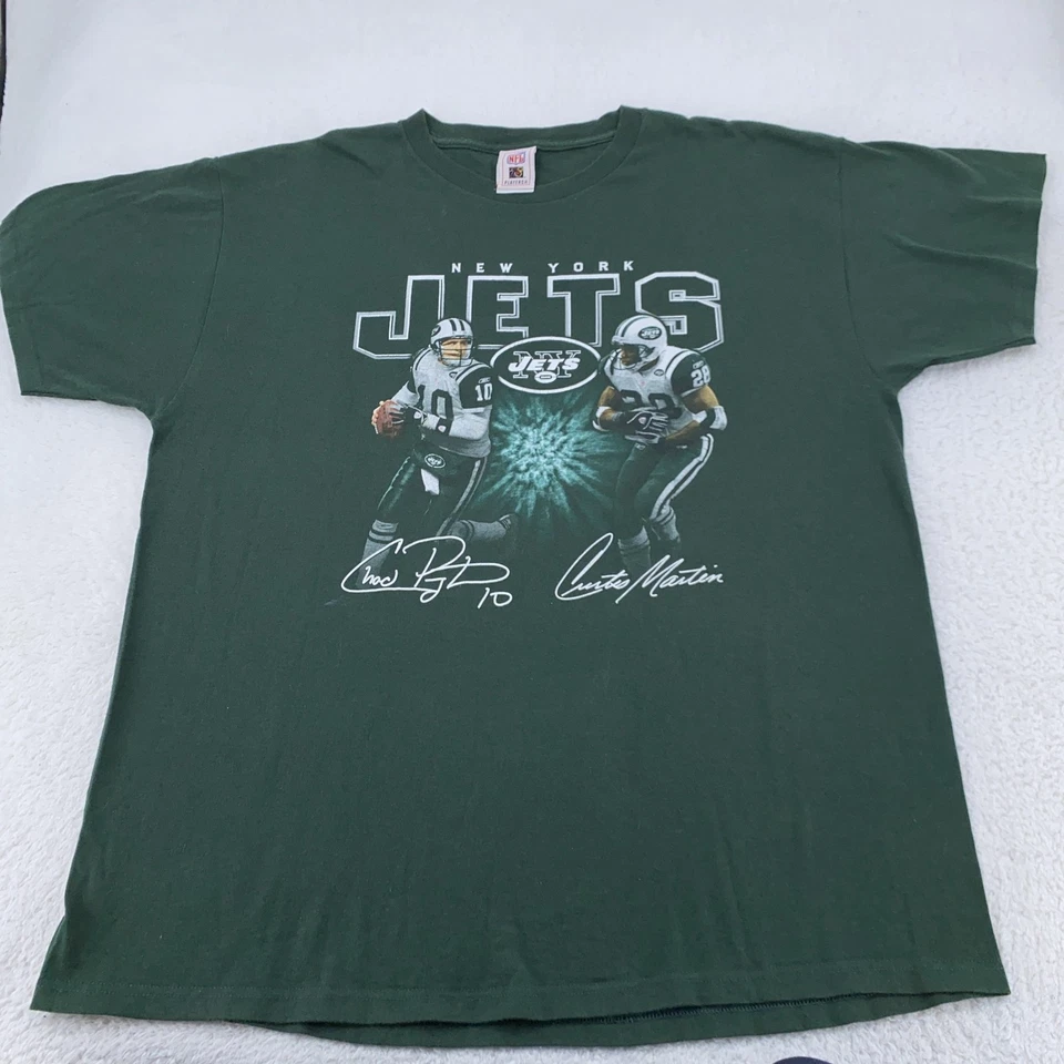 Camisa De Colección New York Jets Para Hombres XL NFL Fútbol Chad Pennington Curtis Martin 9 Foto 2 de 4