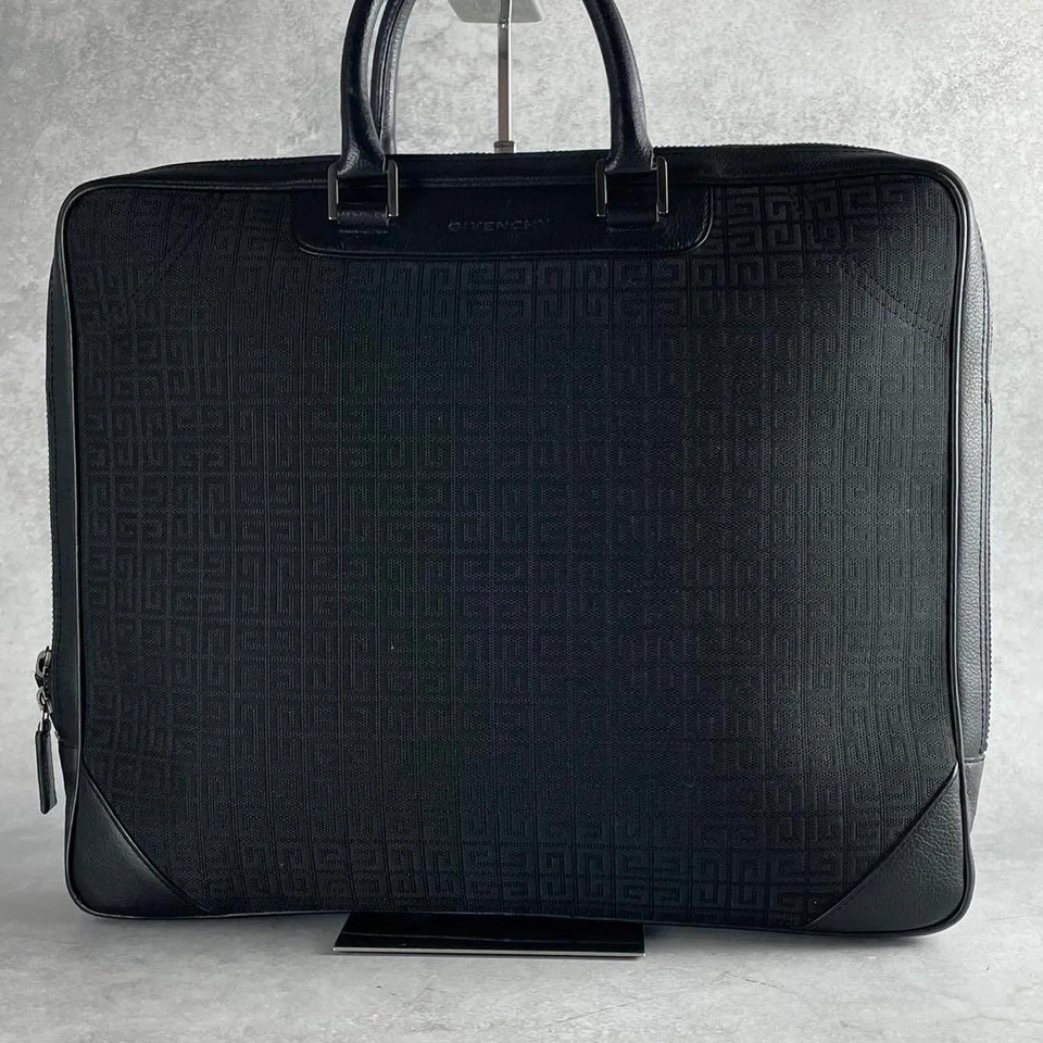 Givenchy Men's Business Bag Briefcase 4G Canvas Leather Black Free Shipping - Image 2 of 4