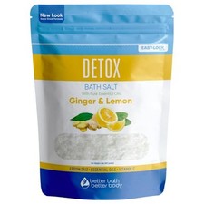 Detox Bath Salt 32 Ounces Epsom Salt With Natural Ginger And Lemon Ess
