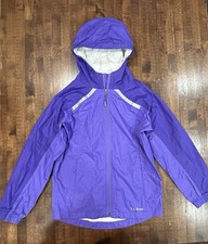 L.L. Bean Girls Rain Jacket Size M 10-12 Hooded Waterproof Windbreaker Outdoor