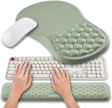 2 in 1 Ergonomic Mouse Pad Wrist Support  Wrist Rest for Computer Keyboard Set,