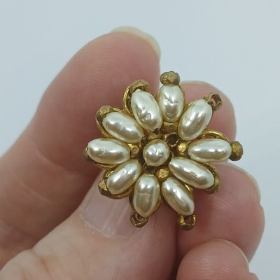Vintage Miriam Haskell Single Clip Earring  Signed