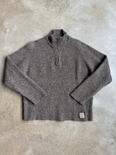 American Eagle Speckled Brown Half-Zip Pullover Sweater Size L