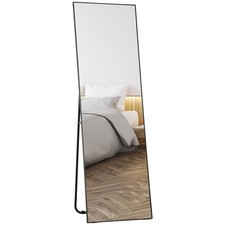 HOMCOM Grand miroir pleine longueur 50x4x160cm Noir