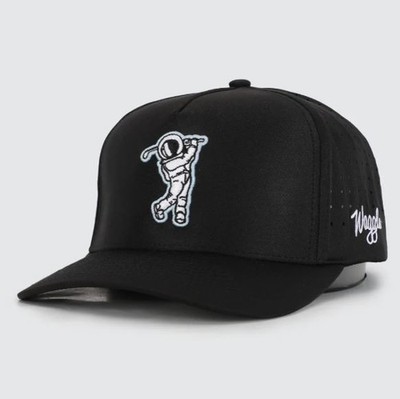 Waggle Golf ''Moon Shot'' OG Snapback Hat Cap Black One Size NEW!