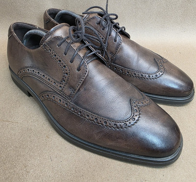 ECCO Melbourne (Us 10 Eu 40) Wing Tip Oxford, Cocoa Brown, Men's 