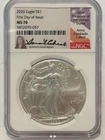 2020 $1 SILVER EAGLE NGC MS70 FIRST DAY ISSUE -SIGNED ANNA CABRAL- FLAG LABEL