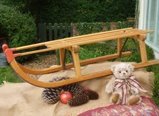 Wooden Sledge Gloco Davoser Metal Runners Vintage