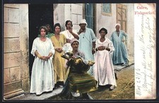 Old postcard Cairo, Fishmarket 1906 