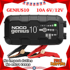 Noco Genius10 10-amp 6v 12v Smart Battery Charger Maintainer Lithium Agm Noco Genius10 10-amp 6v 12v Smart Battery Charger Maintainer Lithium Agm