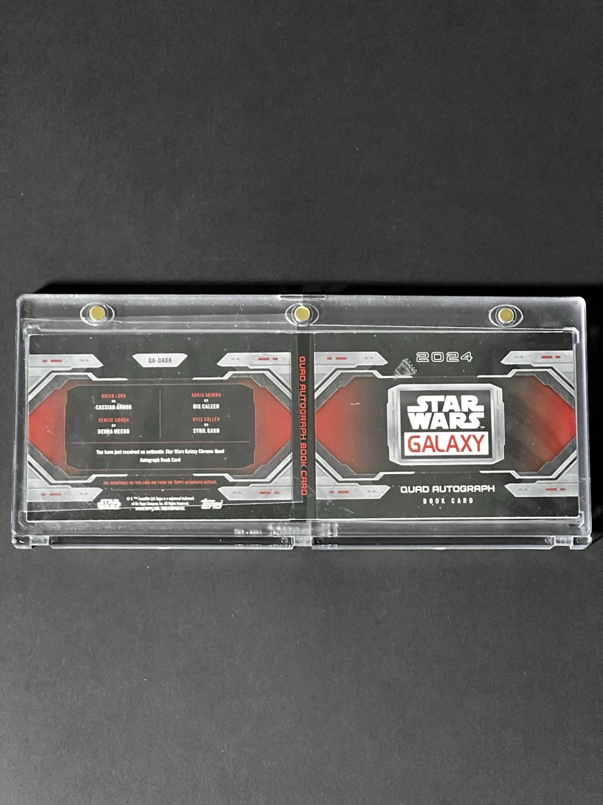 2024 Topps Star Wars Cassian Andor Bix + QUAD Auto Booklet /5 Diego Luna Arjona view 2