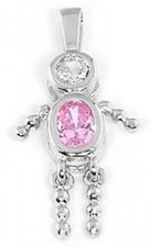 Sterling Silver October Birth Month Birthday Boy Charm or Pendant