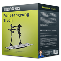 Menabo FahrradträGer Cobra Plus Schwarz/Silber FüR Ssangyong Tivoli 3 RäDer NEU