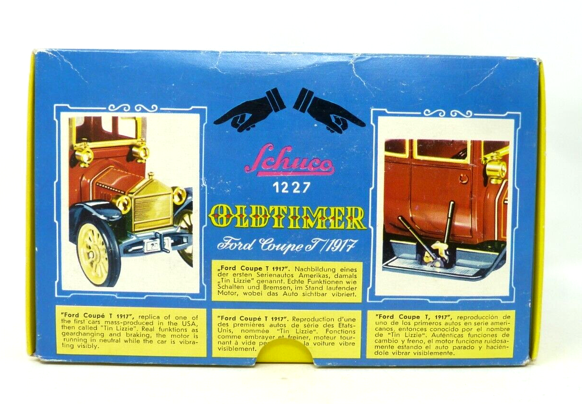 Voiture Miniature Schuco Ford Coupé T 1917 - Occasion, Rouge, 16 Cm, Western Germany