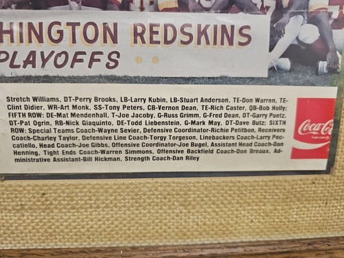 1982 Washington REDSKINS Team Picture In Vintage 16x20 Frame - Picture 7 of 10