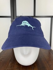 Tommy Bahama Hat Cap Strap Back Youth Large Blue Marlin Sailfish 100 Cotton A