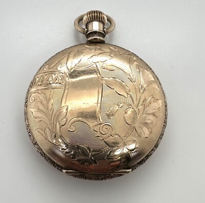 1895 Elgin Pocket Watch 6s 11j Gold Filled Hunter Case Missing