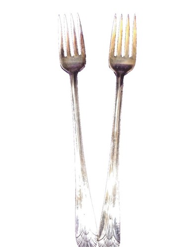 Vintage ROGERS & BRO XII 12 Silverplate Forks & Knives/Spreaders