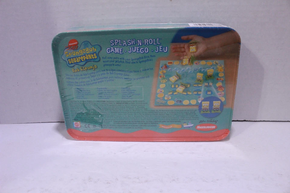 Bob Esponja Pantalones Cuadrados Splash-N-Roll 2002 Juego Mattel con Tin Nickeloden Foto 2 de 4