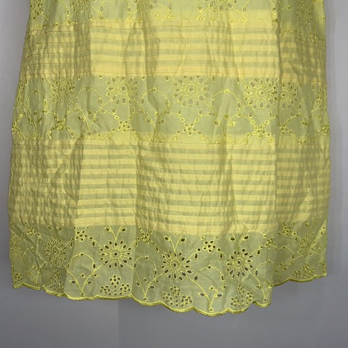Lilly Pulitzer Size 4 Dress Vintage Eyelet Two Layer Sleeveless Floral Yellow - Picture 6 of 9