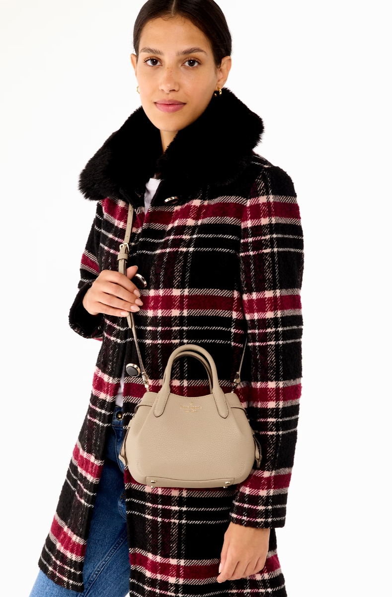 New Kate Spade Dumpling Mini Satchel Pebble Leather Light Sand | eBay