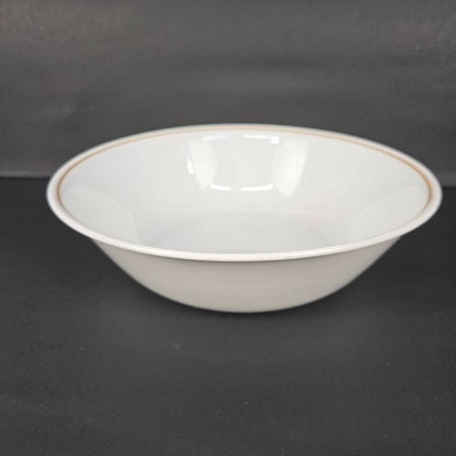Corelle Indian Summer Serving Bowl 8.5" White With Gold Rim Durable Vintage Dinn - 第 1/5 張圖片