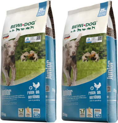 Bewi Dog Junior 2 x 25 kg I Sonderangebot I Aktionspaket 50 kg I Aufzucht