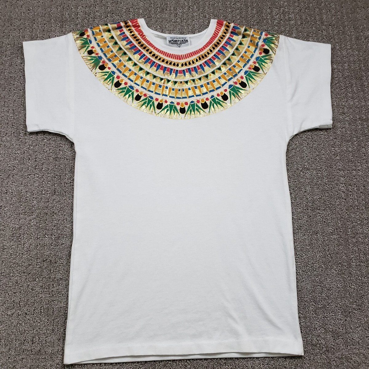 aztec t shirt dress Vintage SportGear T-Shirt Dress (S) Tunic Shirt Aztec Tribal Boho Single Stitch