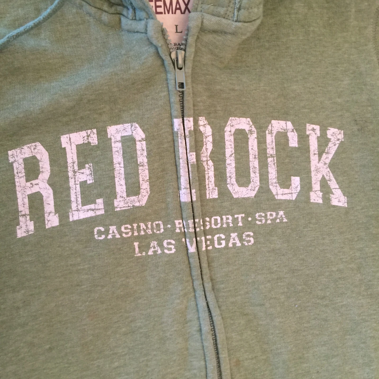 VETEMENTS FELPA CON CAPPUCCIO RED ROCK LAS VEGAS DONNA L VERDE FULL ZIP TEEMAX CASINO RESORT MACCHIE