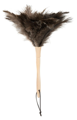 Superio Ostrich Feather Duster for Cleaning, Dust Remover with Grip Handle,
