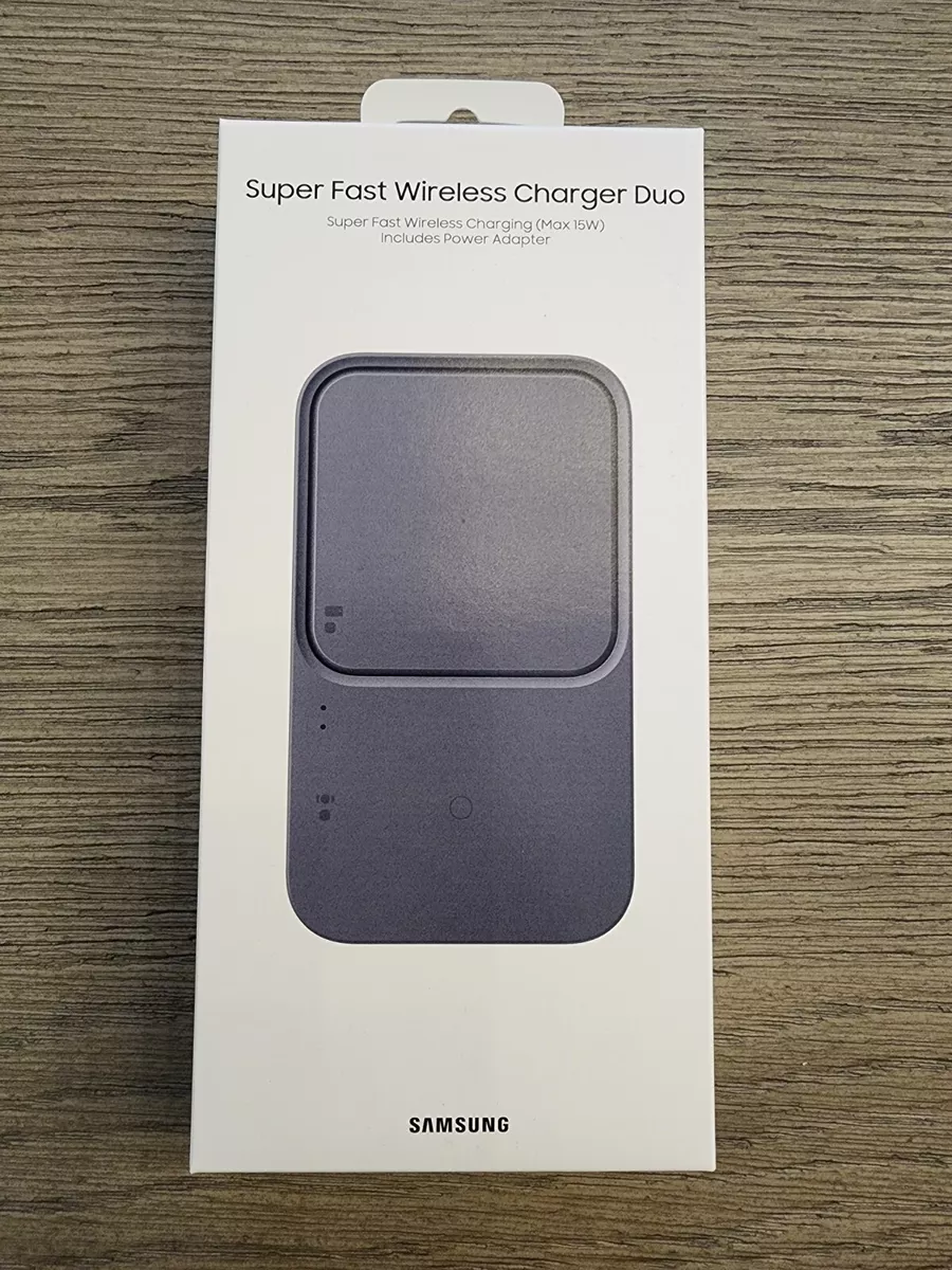 Samsung Galaxy 15W Super Fast Wireless Charger Duo Pad Stand Gray