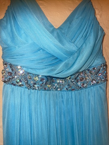 B. Darlin Size 9/10 Long Turquoise Blue 