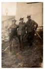 WW1 World War One Three Men Man Soldiers Soldier Uniform Military Postcard RPPC