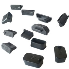 Protective USB HDMI VGA Port Cover Black Anti-Dust PVC Rubber Waterproof Plugs