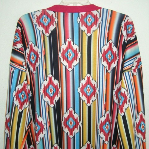 NWT Southern Stitch Colorful Southwest Open Front Stretch Knit Cardigan Size XXL - Picture 6 of 6
