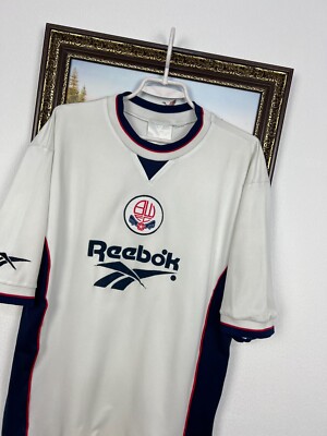 リーボック　サッカー　ユニフォーム　BOLTON WANDERERS F.C. BOLTON WANDERERS 1997 1999 HOME SHIRT FOOTBALL SOCCER JERSEY