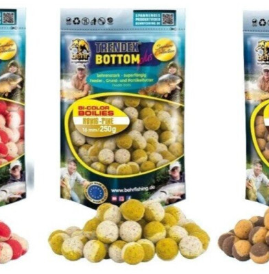 Behr  Bi-Color Boilies 250g 16mm Honig-Pineapple Karpfen 4232202-