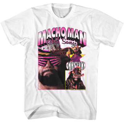 Macho Man Randy Savage Tripple Bust Exposure Men's T Shirt WWE Wrestling Legend