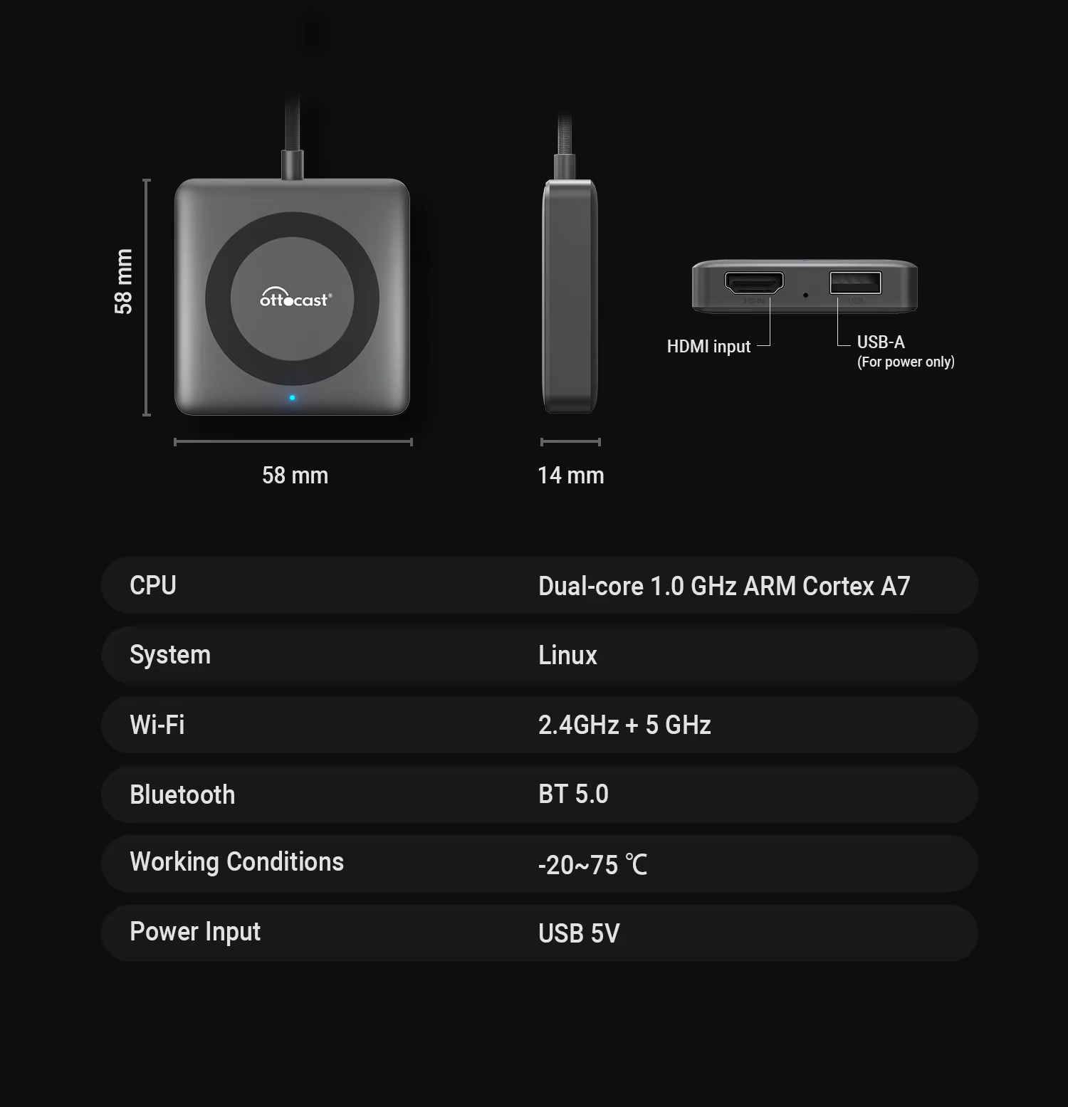 Adattatore Ottomcast CarPlay C3 Wireless Hdmi per Tv Stick e Console di Gioco - Miniatura 10