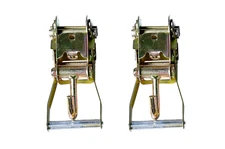 2x Ratchet Snap Handle 2" Tie Down w J Hook f Race Hauler Tow Dolly Truck Strap