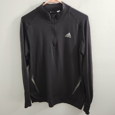 Adidas Supernova 1/4 Zip Climalite Pullover Black Men's Small