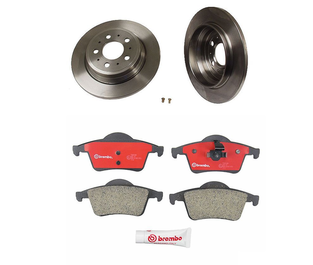 2brembo REAR Brakes Back Disc Rotor Brake Pad Set Kit for Volvo s60 s80