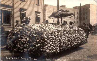 RPPC Postcard Portland Rose Show Parade Float Portland Oregon OR 1911       X007